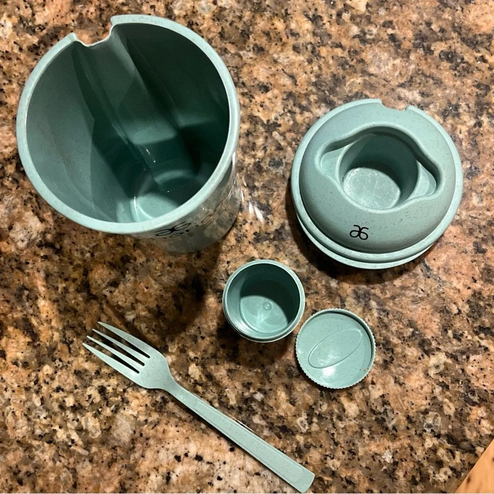 Arbonne Green Salad 🥗 To Go Cup with dressing container and fork. Limited Ed! - Picture 4 of 6